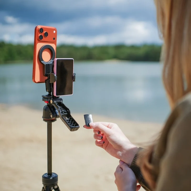 MOJOGEAR VS3 Selfie-Vlog-Monitor, kabellos + kabelgebunden – Pink