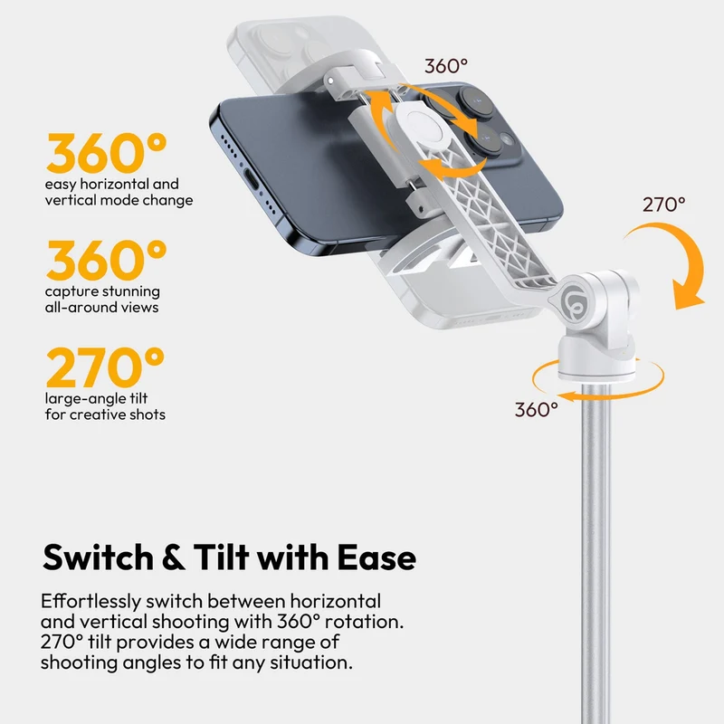 Ulanzi TT88 Overhead Selfie-Stick - Weiß