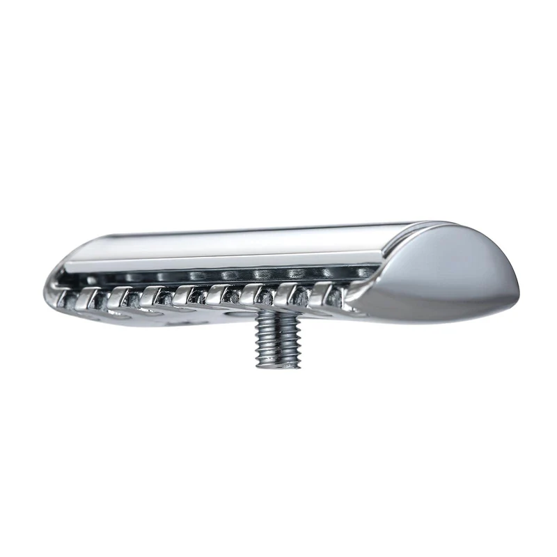 Yinhing 1PC Traditional Replacement Safety Head Chrome Scalloped Bar Double Safety Head Shaving Open Comb for Men Barber Male Ho