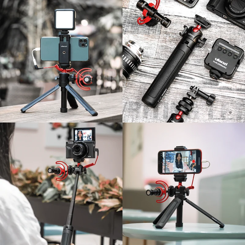 Ulanzi MT-16 Vlog-Stativ, Kamerahalter und Selfie-Stick mit Cold Shoe Mount