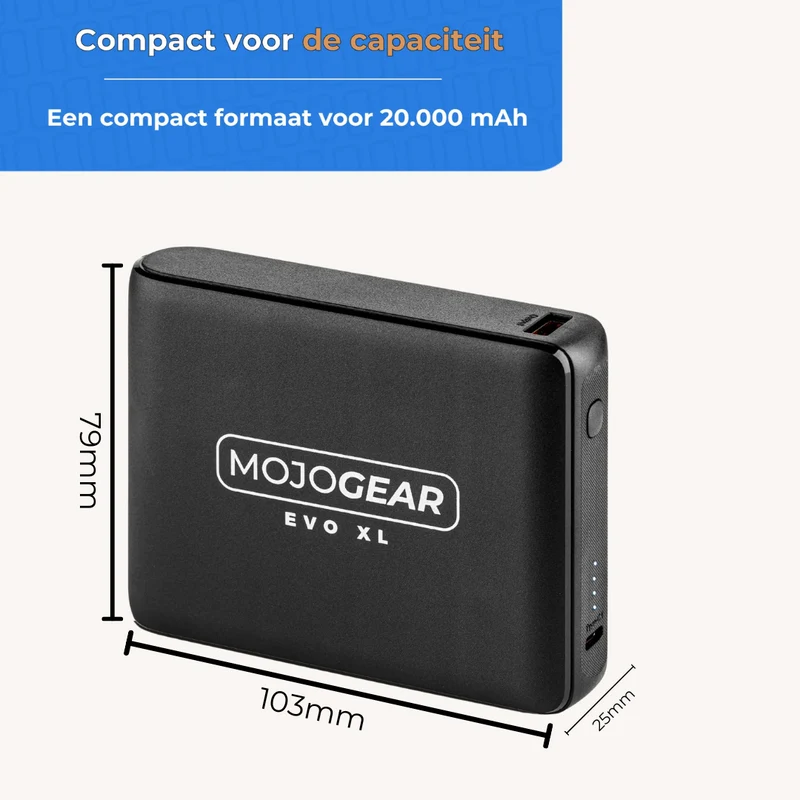 MOJOGEAR EVO XL 20.000 mAh Powerbank 22,5 W