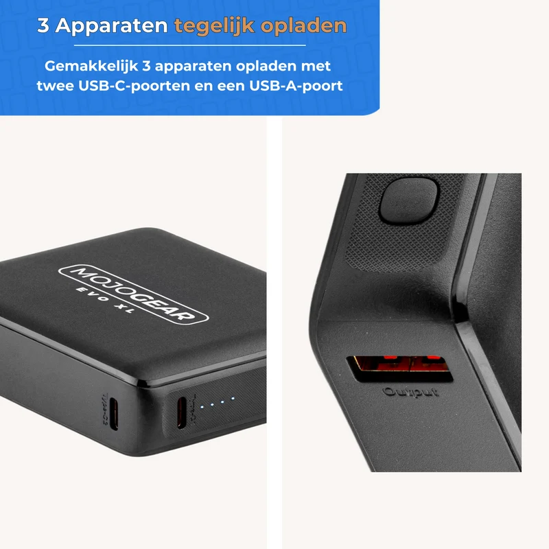 MOJOGEAR EVO XL 20.000 mAh Powerbank 22,5 W