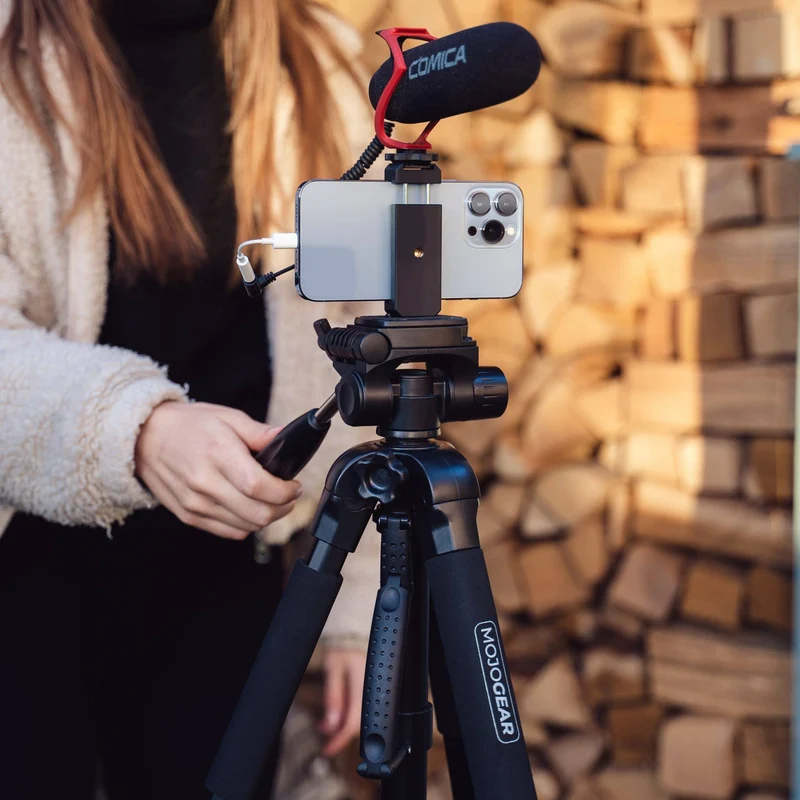 MOJOGEAR 177 cm 2-in-1-Kamera- und Telefonstativ: Dreibeinstativ und Einbeinstativ