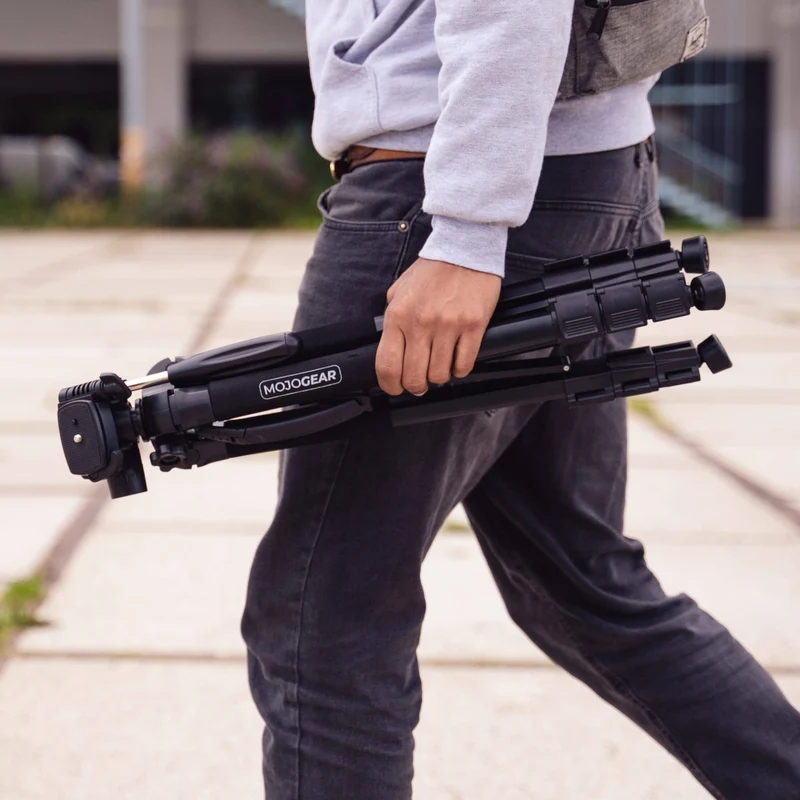 MOJOGEAR 177 cm 2-in-1-Kamera- und Telefonstativ: Dreibeinstativ und Einbeinstativ