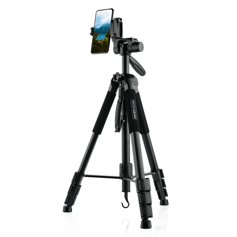MOJOGEAR 177 cm 2-in-1-Kamera- und Telefonstativ: Dreibeinstativ und Einbeinstativ