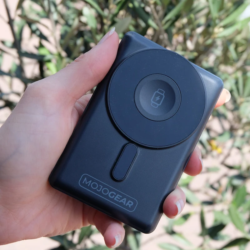 MOJOGEAR 3-in-1 Kabelloses Telefon+Uhr - MagSafe Powerbank 10.000 mAh
