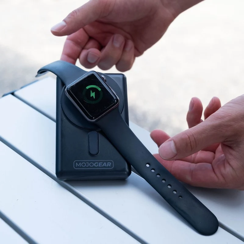 MOJOGEAR 3-in-1 Kabelloses Telefon+Uhr - MagSafe Powerbank 10.000 mAh