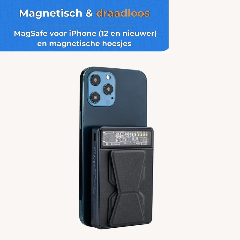 MOJOGEAR 3-in-1 Kabelloses Telefon+Uhr - MagSafe Powerbank 10.000 mAh