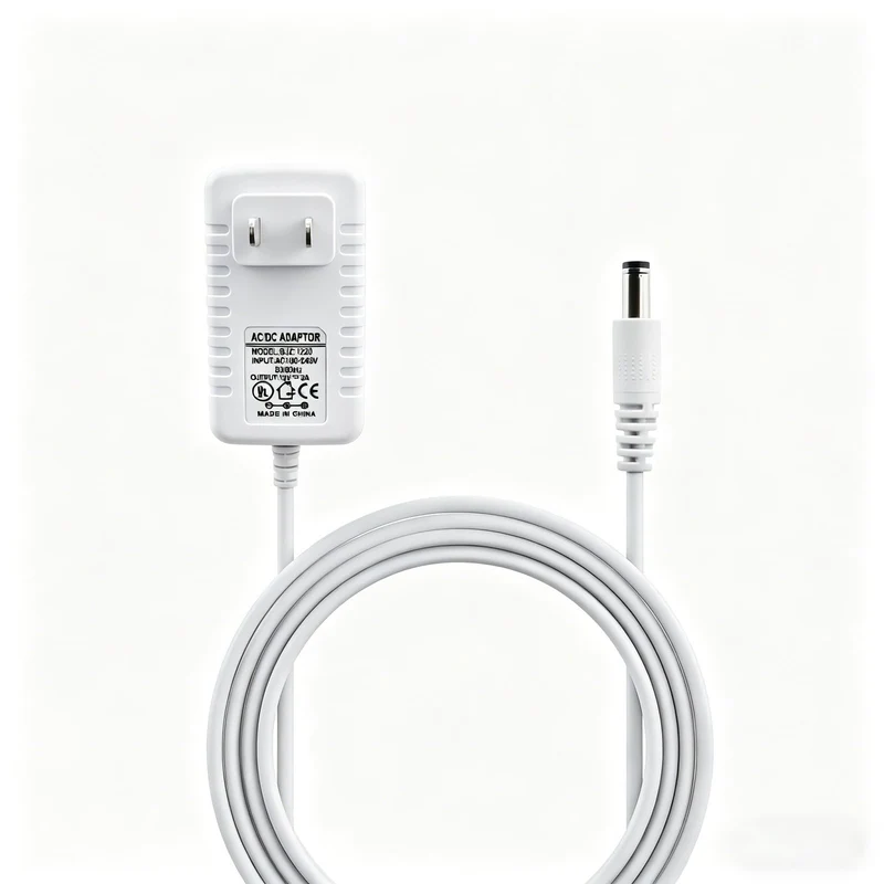 10 ft 12V 2A Power Supply, 5.5mm x 2.5mm / 2.1mm Barrel Plug