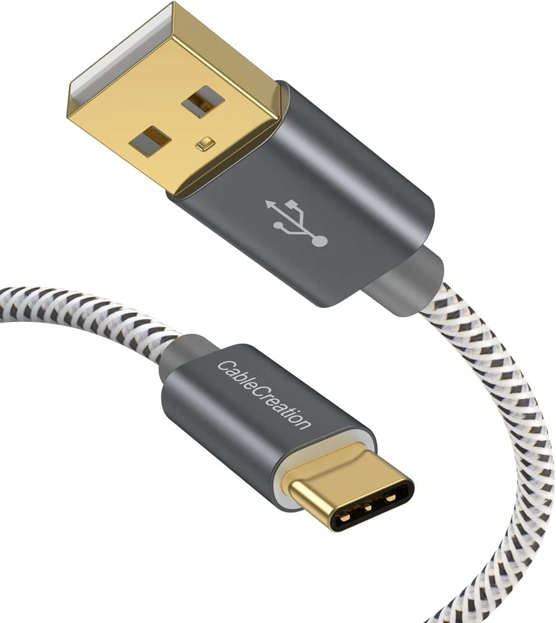 Short USB C to USB A 0.8ft ,USB A to C Date Cord for iPhone/Laptop/Carplay