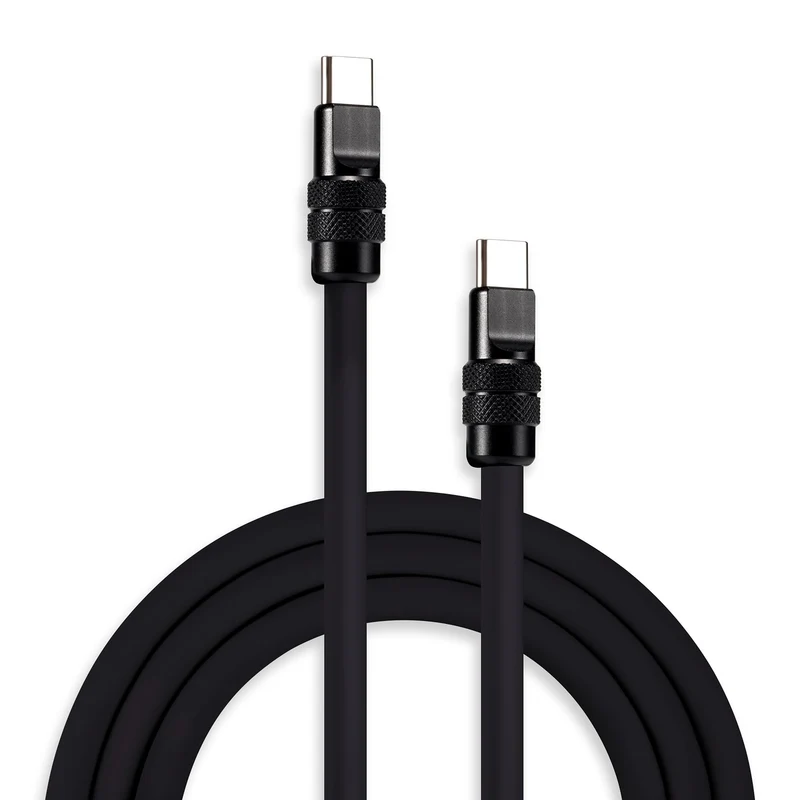 chubbycable Black Chubby Black Samurai Edition 240W USB C Cable Fast Charging Cable Durable Silicone Charger Cord Compatible wit