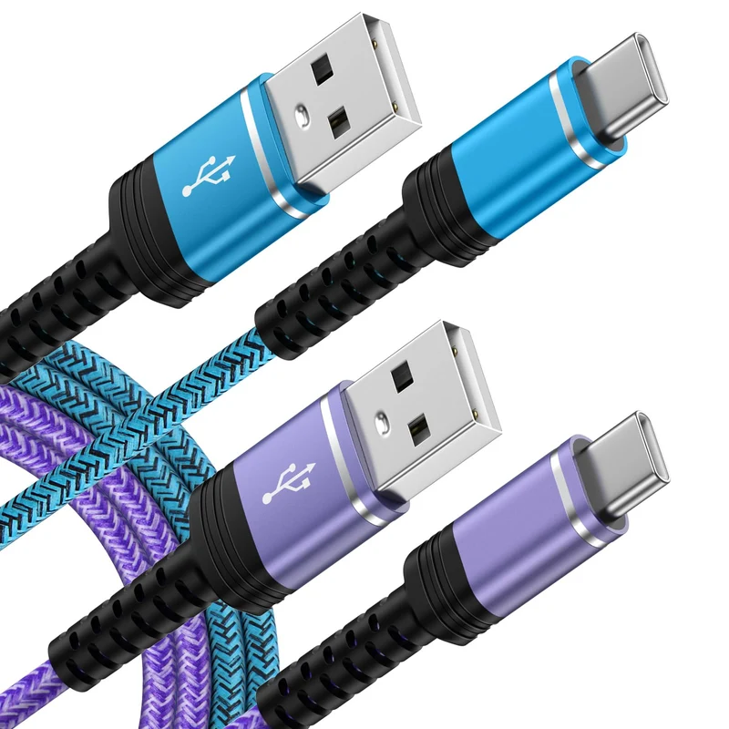 USB C Cable 10ft 2 Pack 3.1A Fast Charging Andriod Charger USB A to Type C