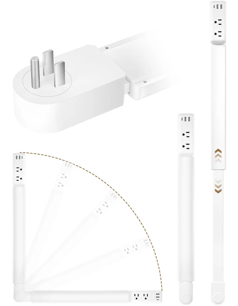 Outlet Extender Stick 2 AC Outlets, 3 USB, 2234, 180 Rotating