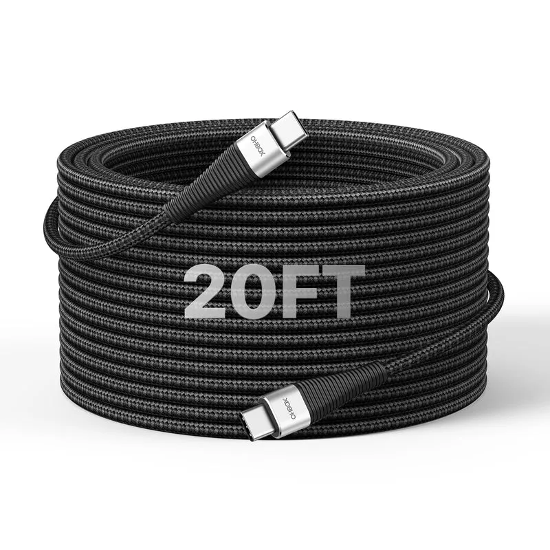 Extra Long USB C Cable 20FT, 100W USB C to USB C Cable Fast Charging Cord