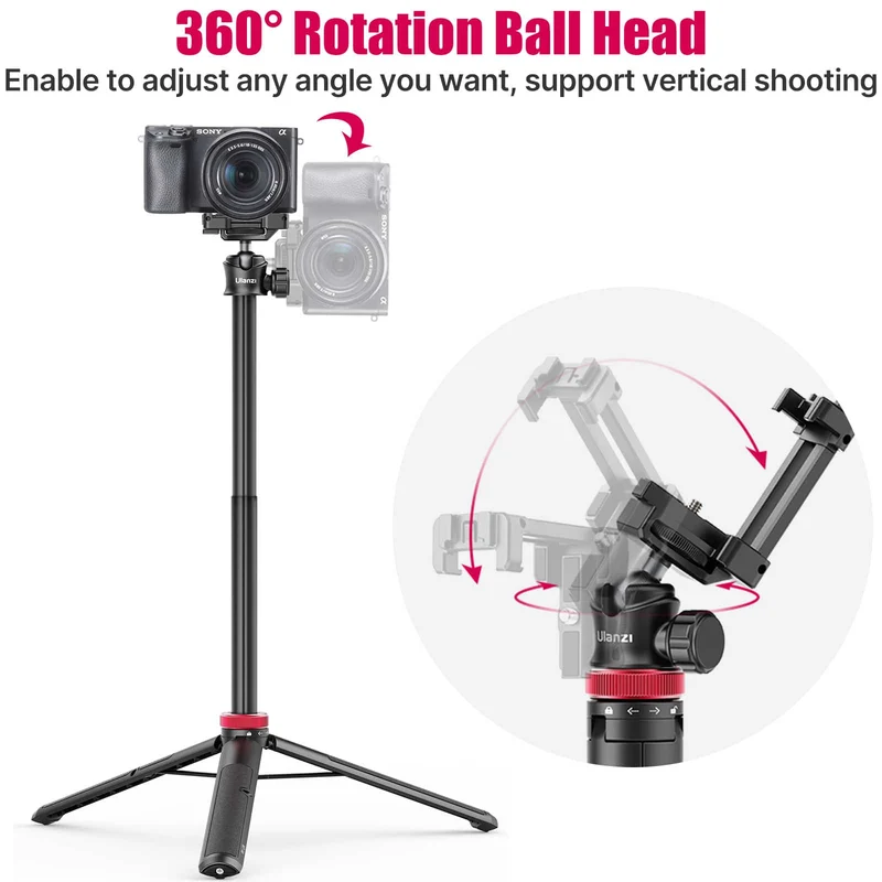 Ulanzi MT-44 Selfie-Stick-Stativ für Telefon und Kamera - 146 cm