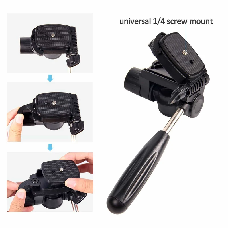 MOJOGEAR 179 cm 3-in-1-Kamera- und Telefonstativ: Dreibein, Einbeinstativ und horizontaler Arm