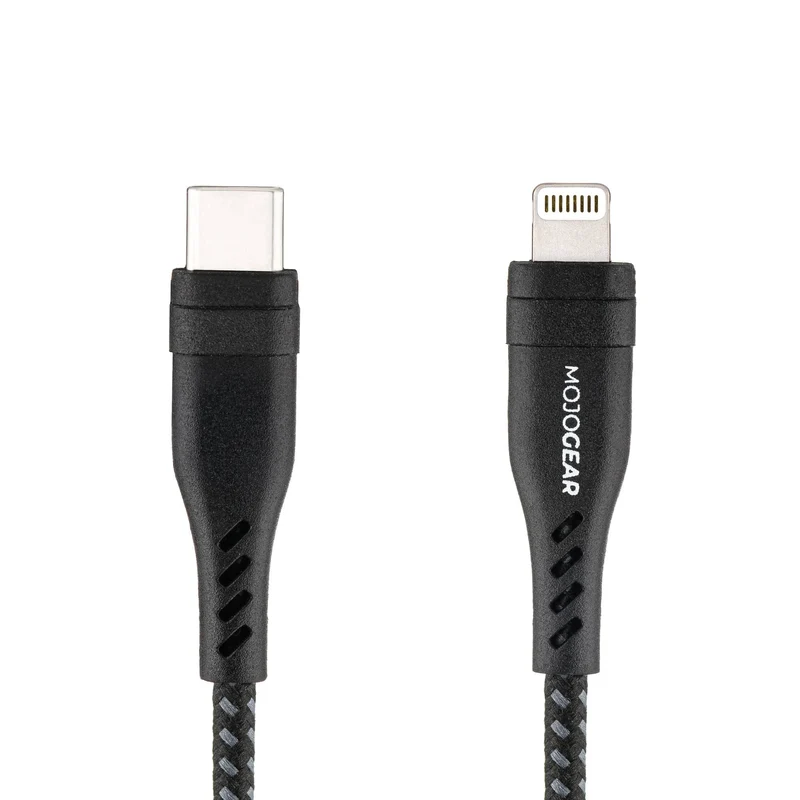 MOJOGEAR MINI XL Schnellladeset für iPhone & iPad: 20.000 mAh XL Powerbank + Lightning-auf-USB-C-Kabel