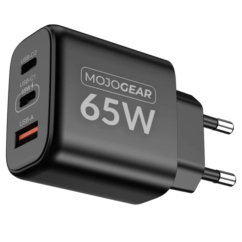 MOJOGEAR CHARGE+ 65W 3-Port USB/USB-C Ladegerät