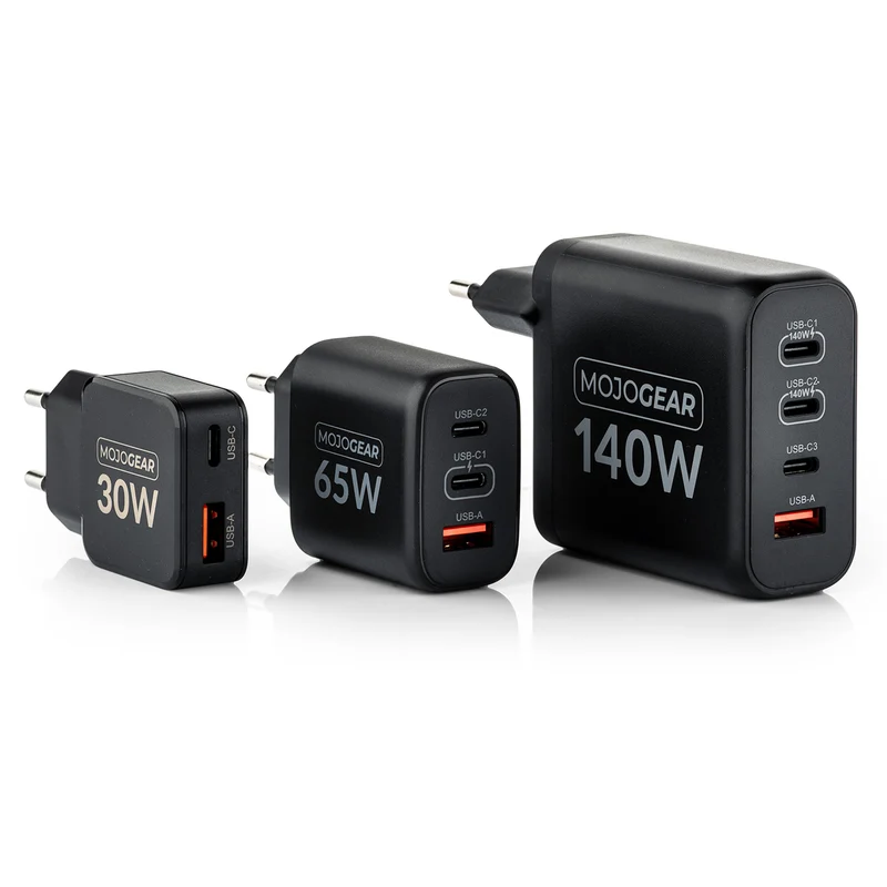 MOJOGEAR CHARGE+ 65W 3-Port USB/USB-C Ladegerät