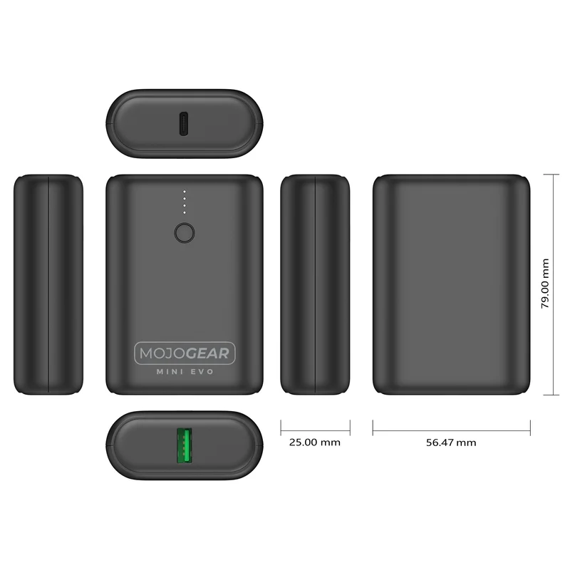 MOJOGEAR MINI EVO 10.000 mAh Powerbank 22,5 W