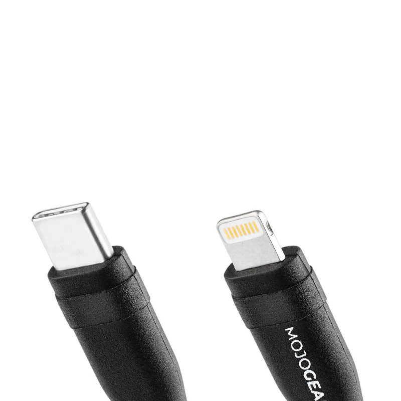 MOJOGEAR Schnellladeset für iPhone & iPad: 10.000 mAh MINI Extra Fast Power Bank + Lightning-auf-USB-C-Kabel