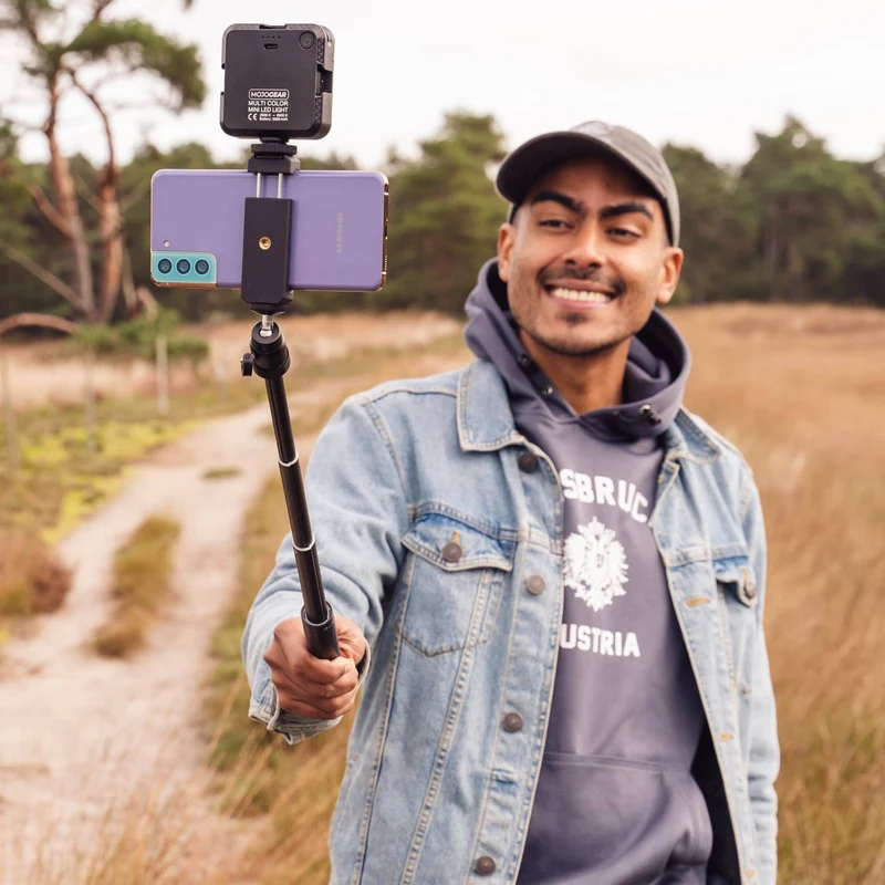 MOJOGEAR superstabiler Selfie-Stick mit Bluetooth-Fernbedienungs-KIT