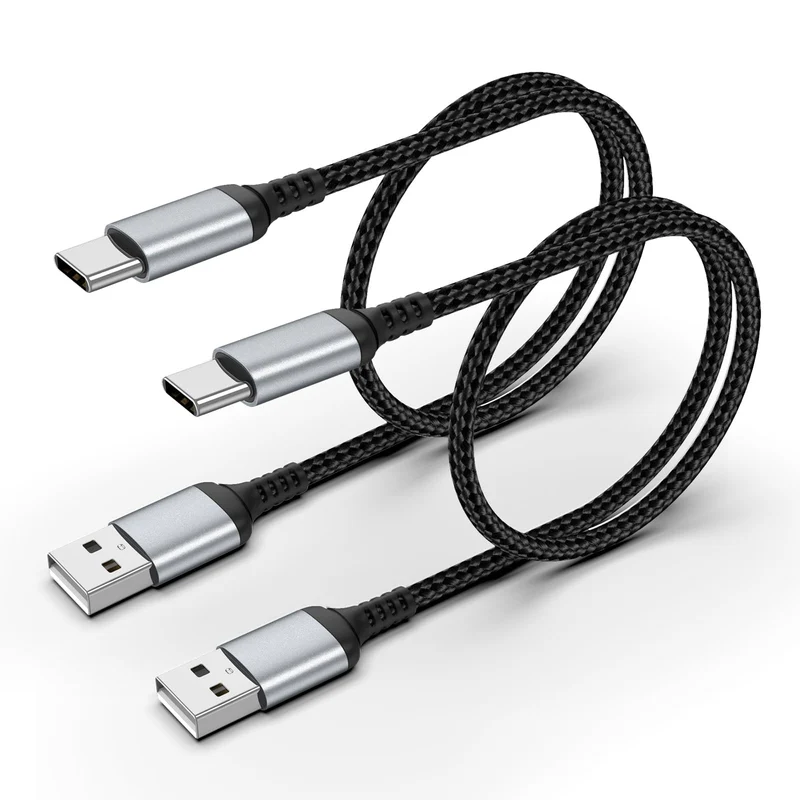 Adiceve USB A to USB C Cable 2FT, 2Pack Fast Charging Cord Type C for Car