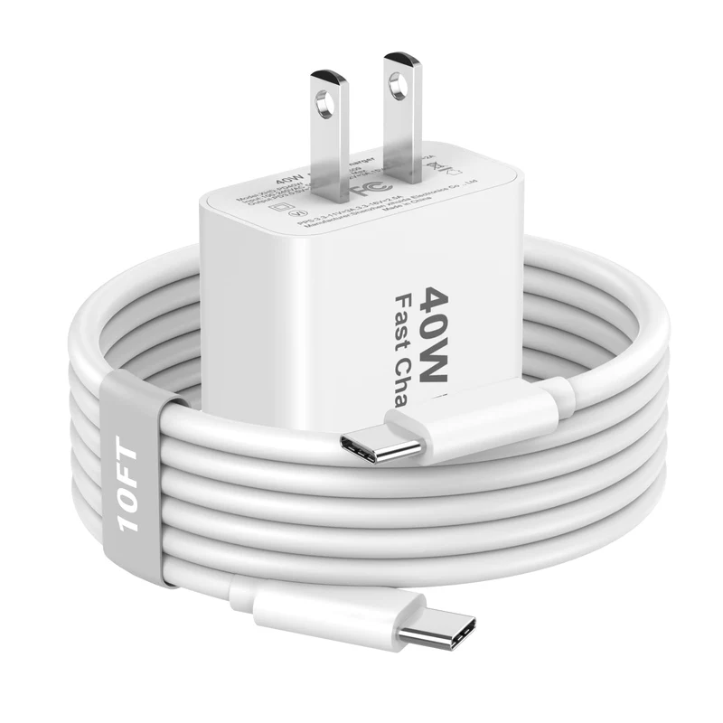 iPhone 17 Pro Max Charger Fast Charging 10FT, 40W USB C Charger Block&Cable