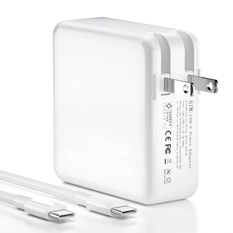 Lionfeel 61W USBC MacBook Charger for Pro/Air 13 14 15 16 | Fast Power Adapter with 6.6ft USBC Cable for Home, Office & Tr