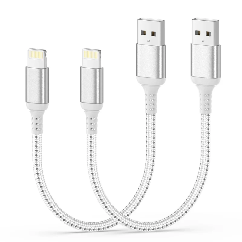 Adiceve MFi Certified Short iPhone Charger Cord 1ft, USB to Lightning Cable