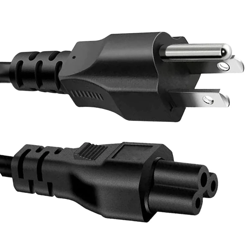 Laptop AC Power Cord 3 Prong Cable 4 Ft Heatproof Flexible Durable AC Cable Compatible with Appliance, Laptop, TV, Monitor, Prin