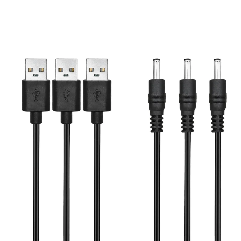 5V Power Cable Replacement for Small Electronics USB to DC 3.5mm x 1.35mm