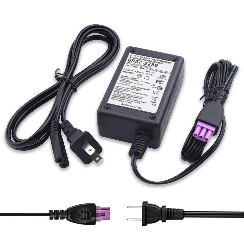 30V Power Cord for HP Deskjet 09572286 09572290 3050 3050A 1056 Printer