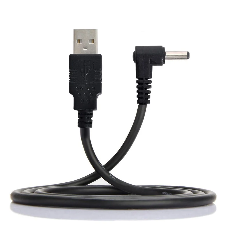 CY USB 2.0 A Type Male to Right Angled 3.5 x 1.35mm DC 5V Power Plug Barrel Connector 90 Degree Charge Cable