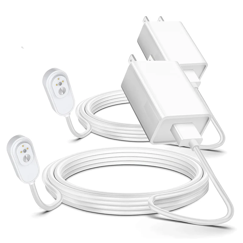 Arlo Camera Charger 2 Pack 10FT Compatible with Arlo Pro 5S 2K, Pro 4, Pro 3, Ultra 2, Ultra, Floodlight, Go 2 Cameras, arlo Mag