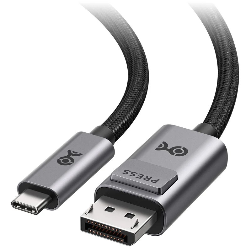 Cable Matters 40Gbps Bidirectional USB C to DisplayPort 2.1 Cable, 6ft/1.8m