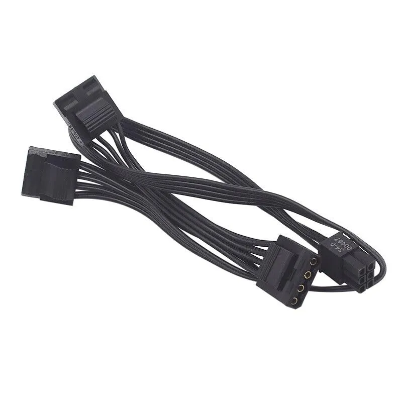 6 Pin to 3X Molex Power Adapter Cable for Corsair Modular PSU PCIe 6 Pin Male to 3X 4 Pin Molex Female Hard Drive Adapter for