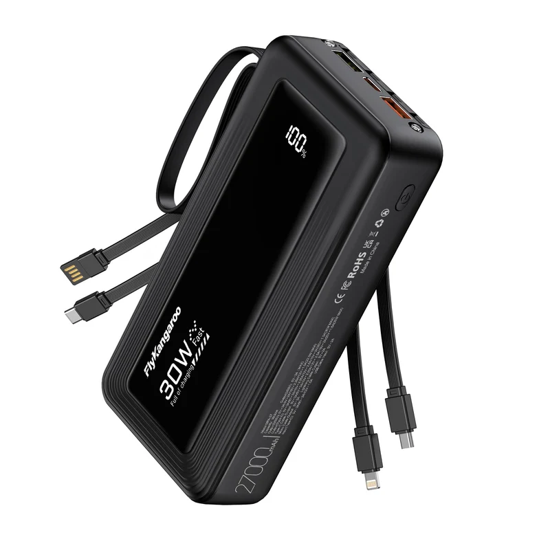 FlyKangaroo Portable Charger 27000mAh 30W Fast Charging Power Bank
