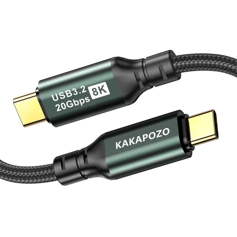 KAKAPOZO USB C 3.2 Gen 2x2 Video Cable for Monitor 15FT / 4.6M