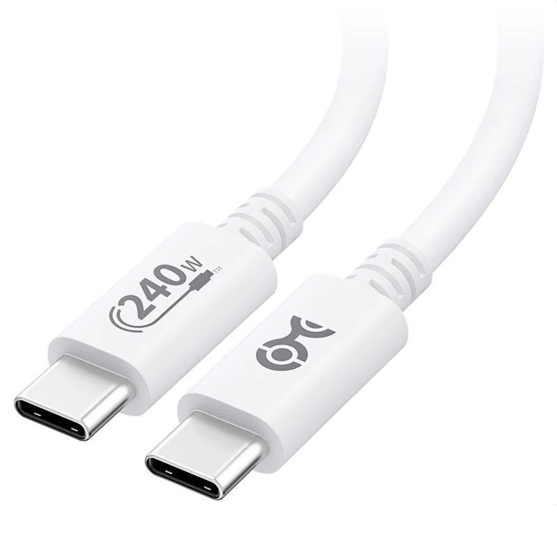 Cable Matters [USBIF Certified] 240W USB C Charging Cable, 6.6ft, White