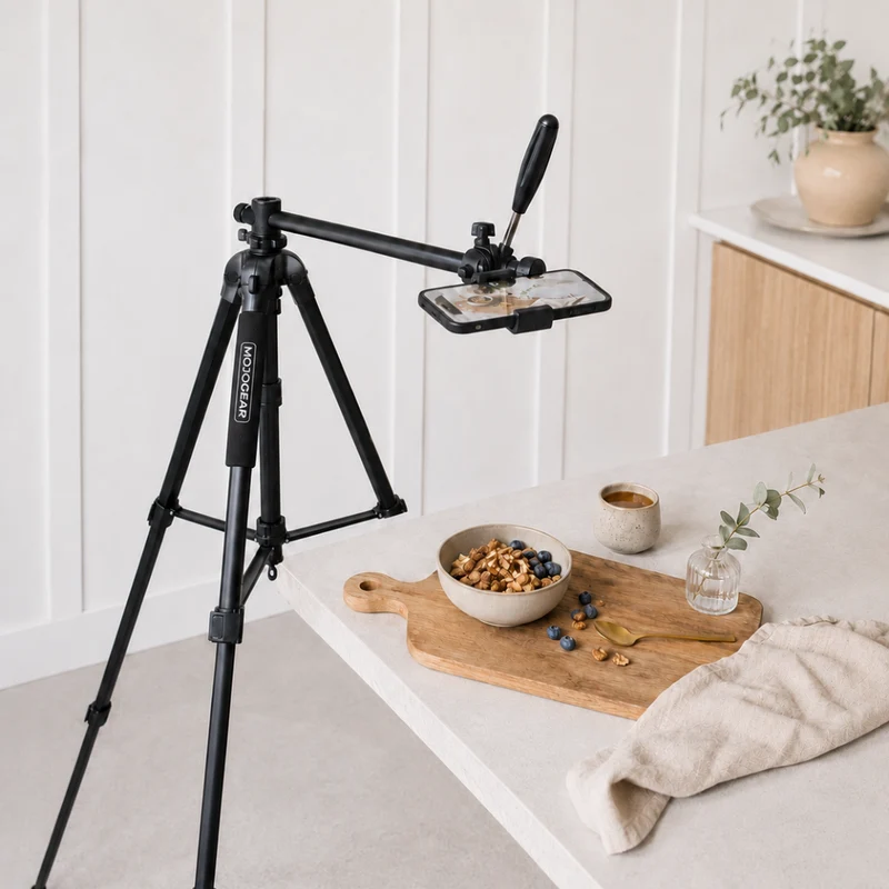 MOJOGEAR 167 cm 3-in-1-Stativ: Stativ, Einbeinstativ und horizontaler Arm