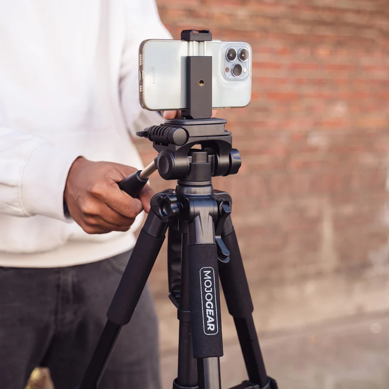 MOJOGEAR 167 cm 3-in-1-Stativ: Stativ, Einbeinstativ und horizontaler Arm