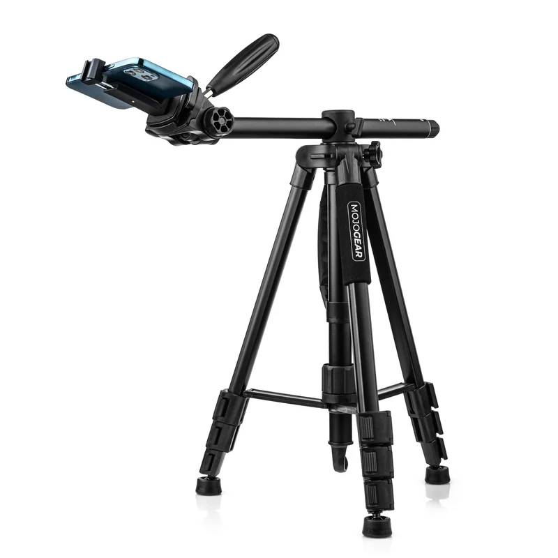 MOJOGEAR 167 cm 3-in-1-Stativ: Stativ, Einbeinstativ und horizontaler Arm