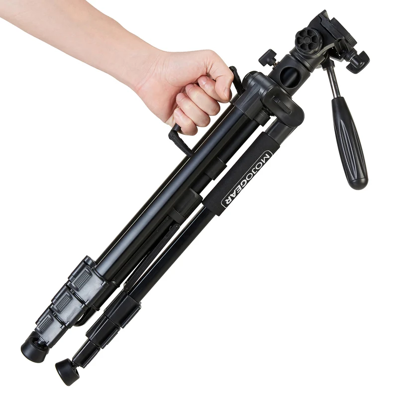 MOJOGEAR 167 cm 3-in-1-Stativ: Stativ, Einbeinstativ und horizontaler Arm