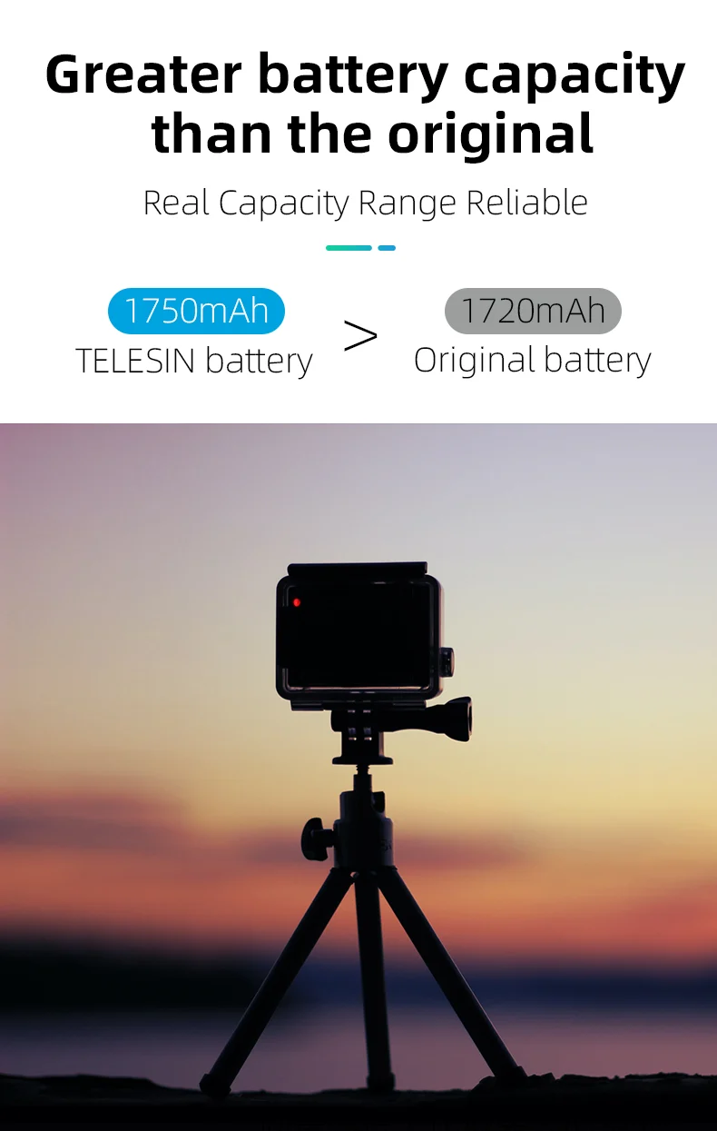 Telesin Ladebox mit 2 Akkus für GoPro 9/ 10 / 11 / 12