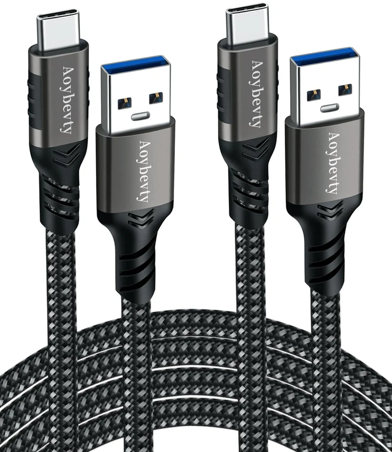 Aoybevty USB A to USB C Cable 2Pack 3.3ft, USB to Type C 3.1/3.2 Cable