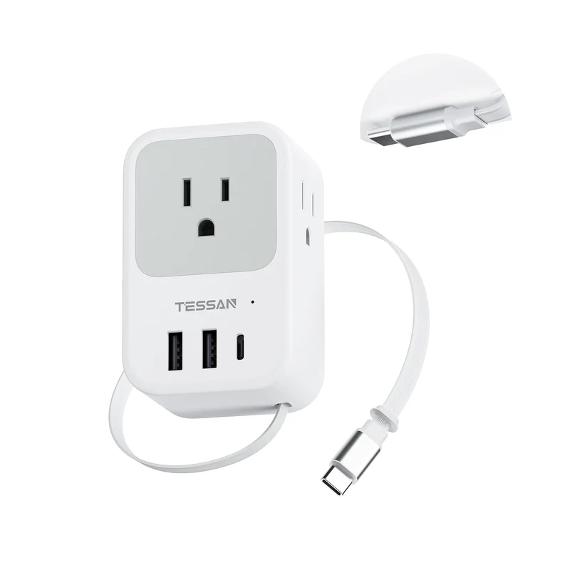 TESSAN USB C Charger Block, Multi Plug Wall Outlet Extender