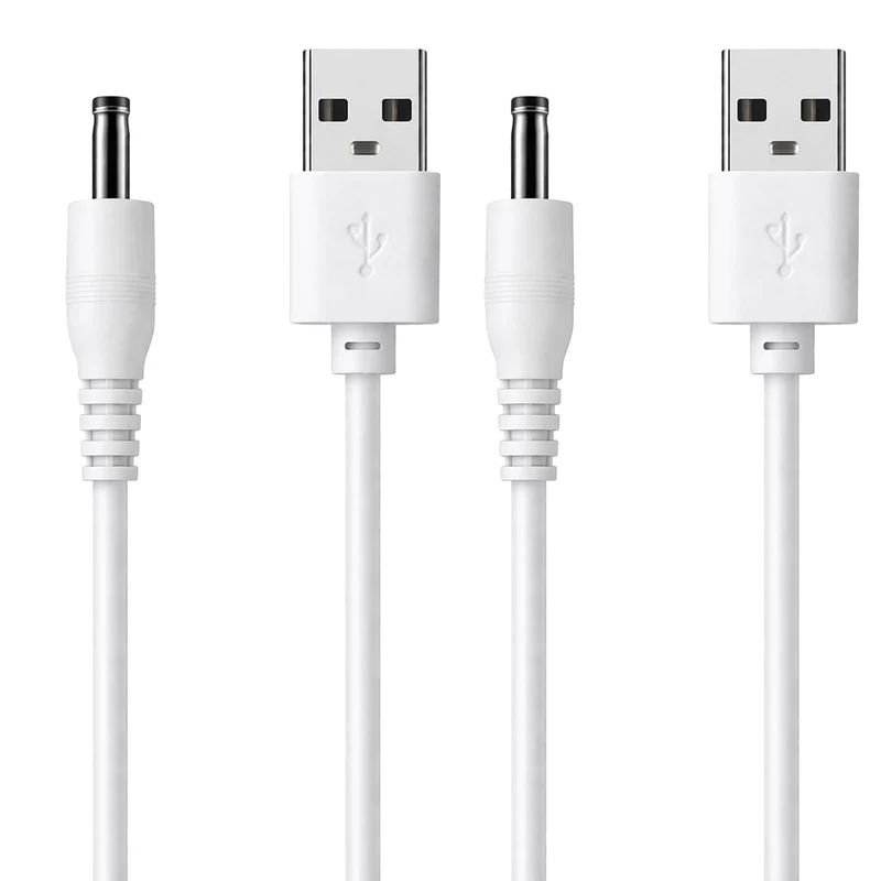 USB Charger Cable Replacement for Flawless Pedi Foot File, 6FT 2Pack