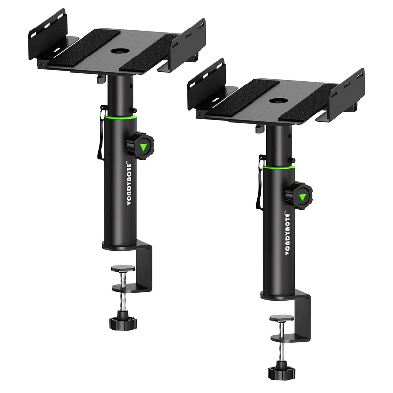 Vondynote Dual Side Clamp Studio Monitor Stands Short Desk Speaker Stands