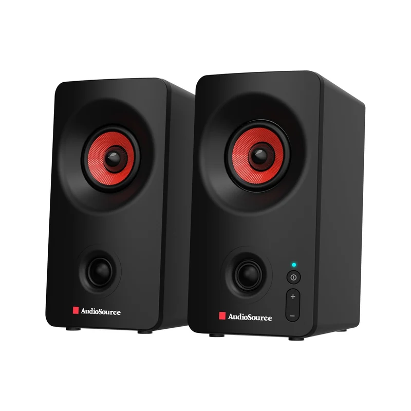 Audiosource Desktop PC Speakers with Bluetooth 5.3, USBC Plug & Play, 2.0 Stereo Computer Speakers with Dual 2 Drivers, Compac